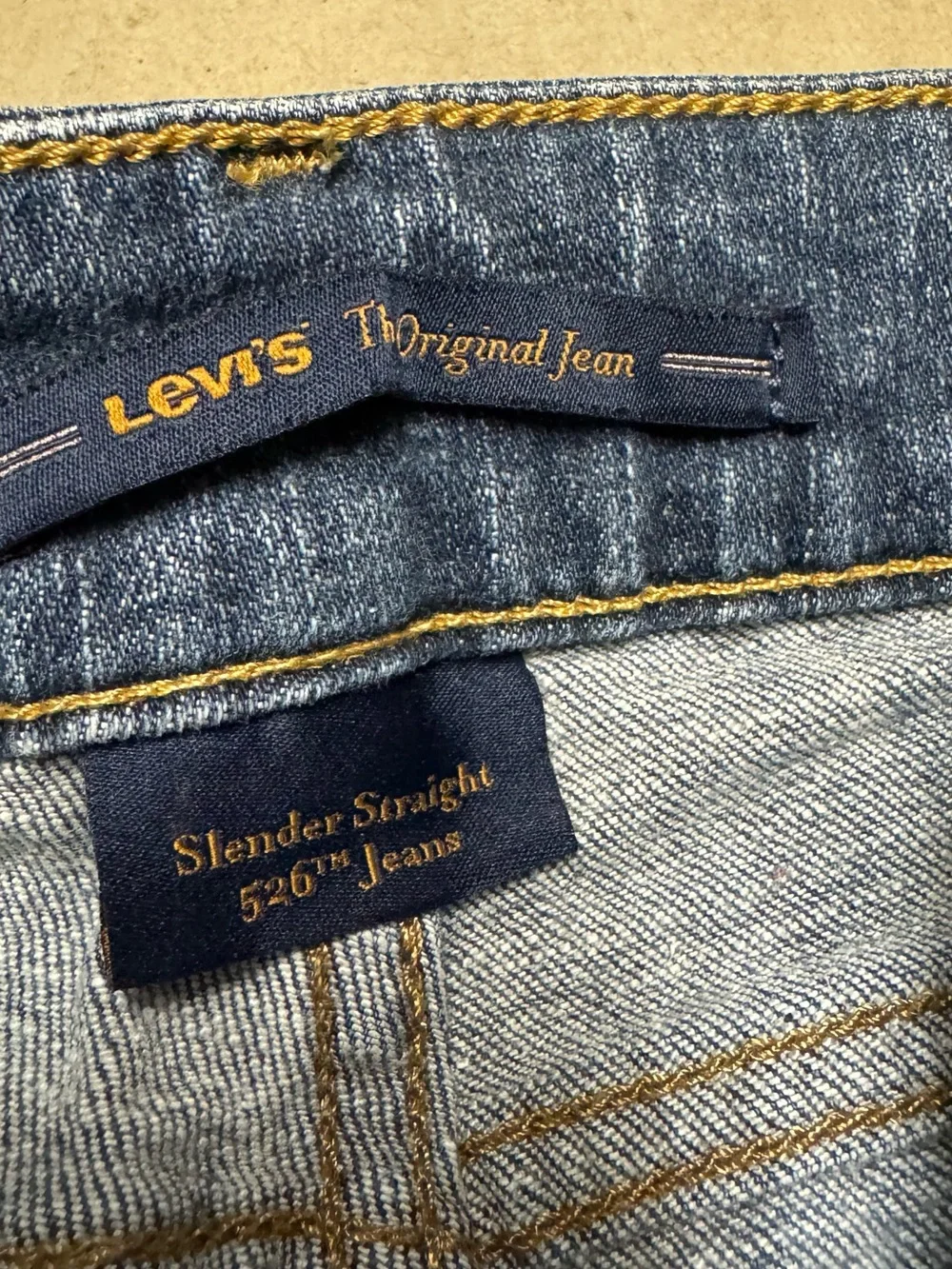 Levi's the original 526 Slender Straight-Leg Jeans — Dark Blue Denim size 6 - Picture 3 of 6
